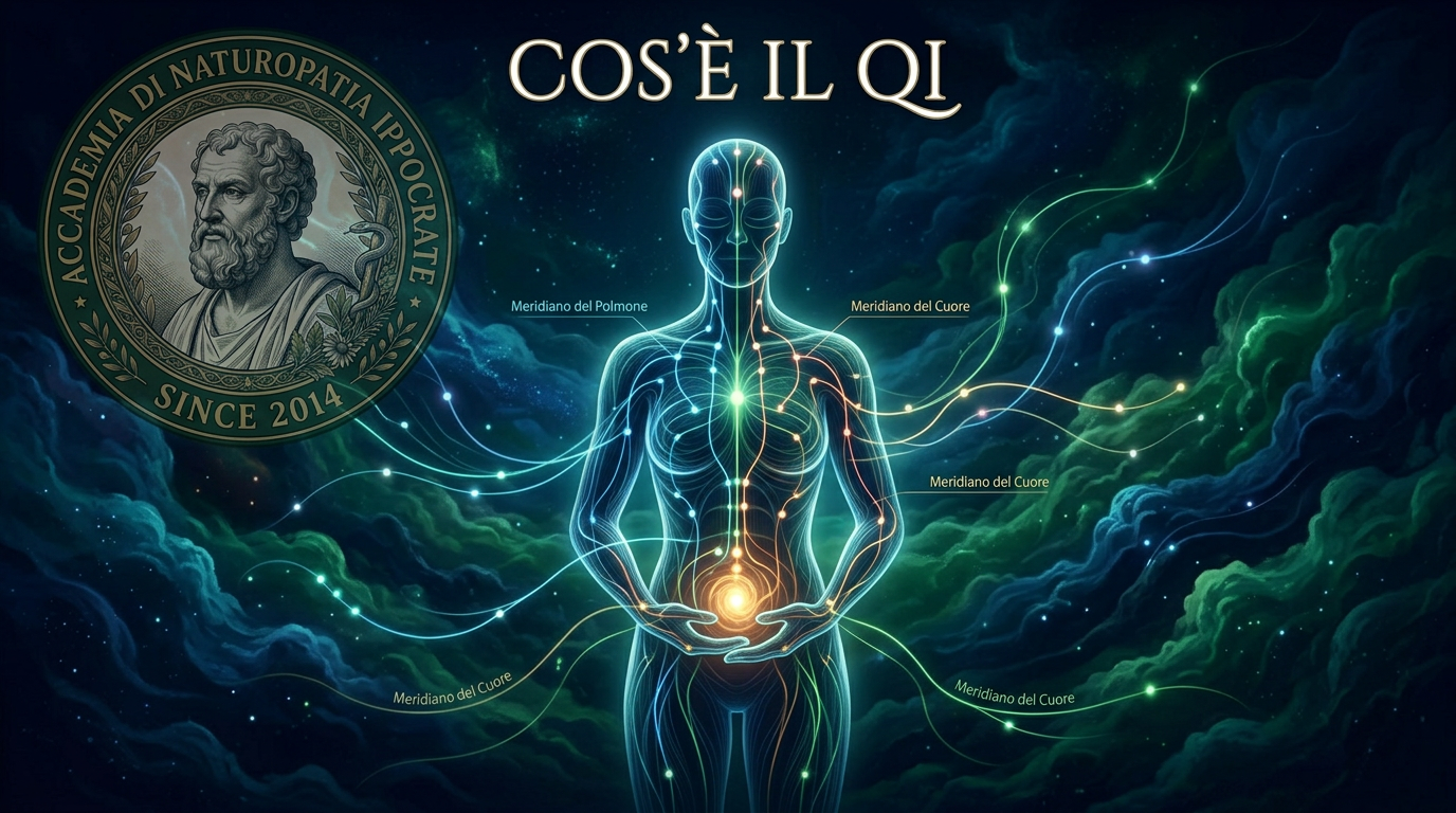 Cos'è il Qi: l'energia vitale della Medicina Tradizionale Cinese spiegata bene 3 #12228 — Firefly_Cos’è il Qi_Figura umana stilizzata con linee di energia luminosa che scorrono lungo 43683